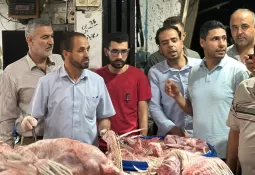 الاقتصاد تتلف كميات كبيرة من الحبش الغير صالحة للاستهلاك الادمي بخانيونس والوسطى